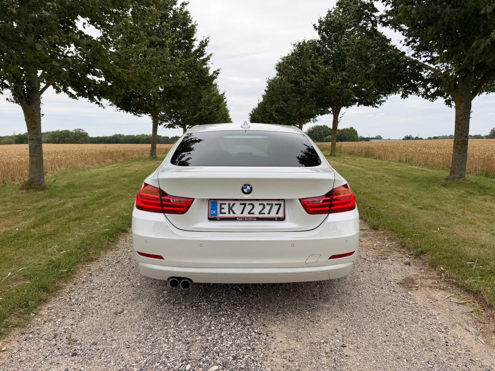 Hvid BMW 420d fra 2017