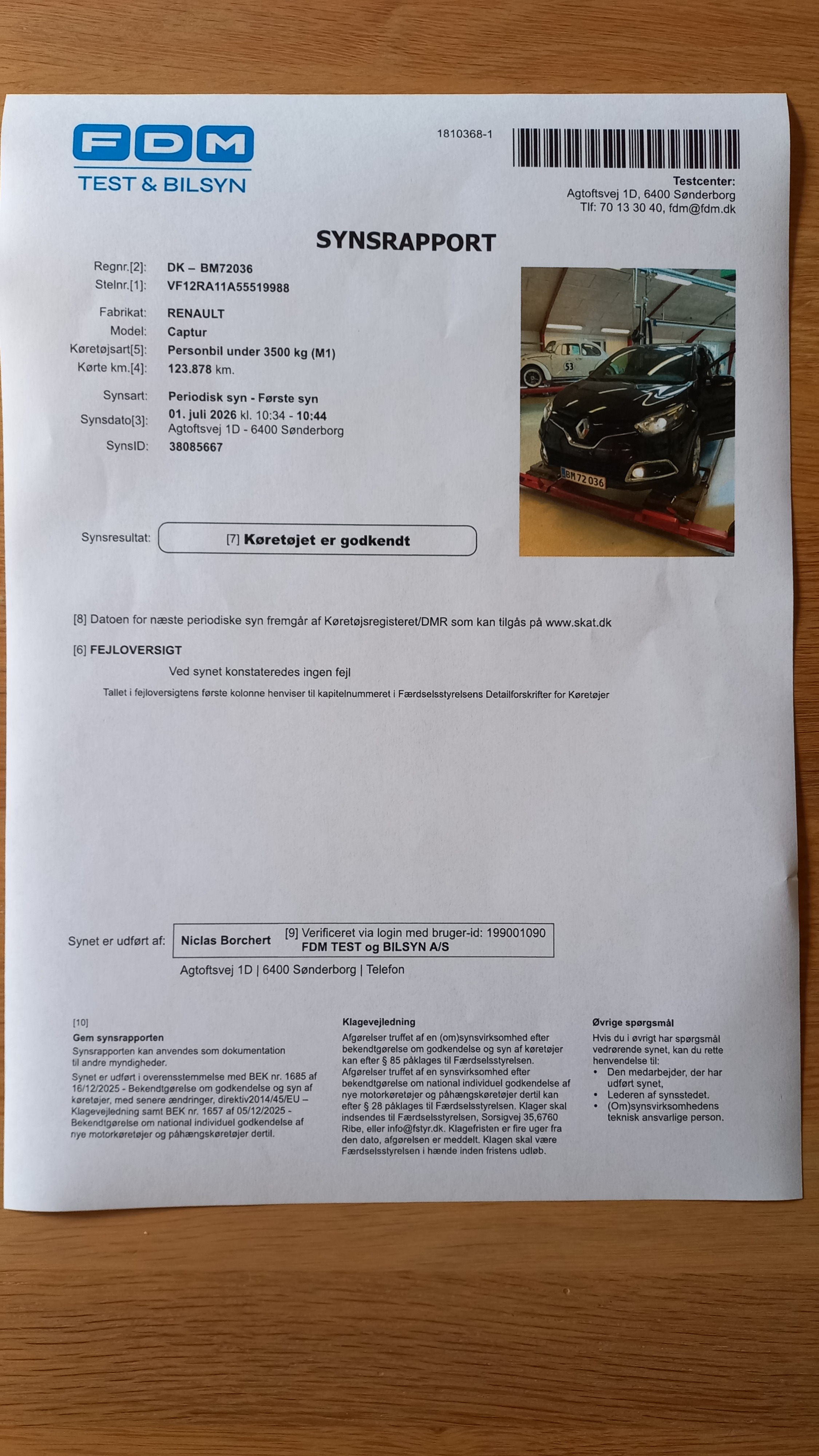 Sort Renault Captur fra 2016