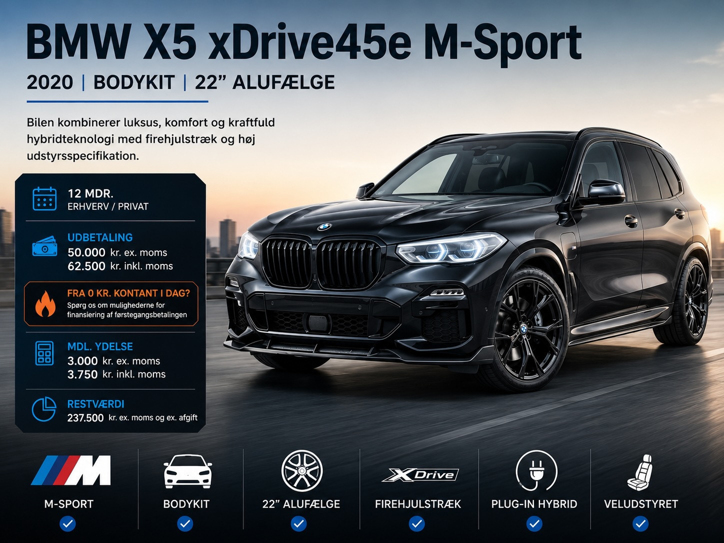 BMW X 5 BMW X5 xDrive45e M-Sport 2020 Bodykit 22 Alufælge
