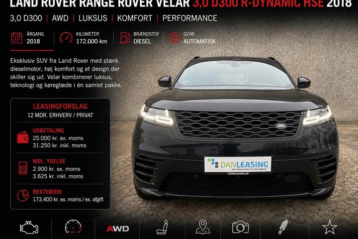 undefined Land Rover Range Rover Velar fra 2018