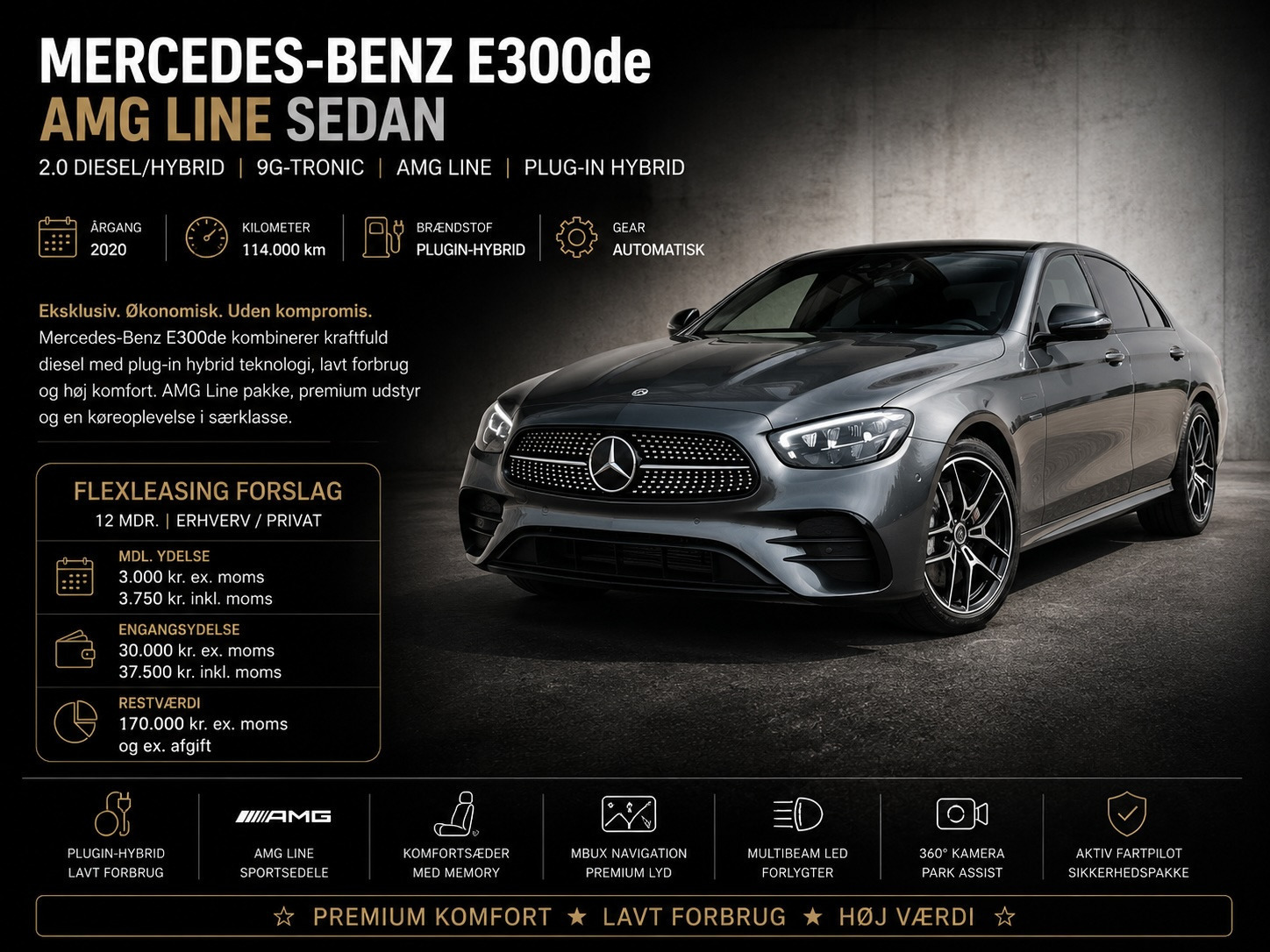 Mercedes E-Klasse 300 de Sedan amgline 9G-TRONIC