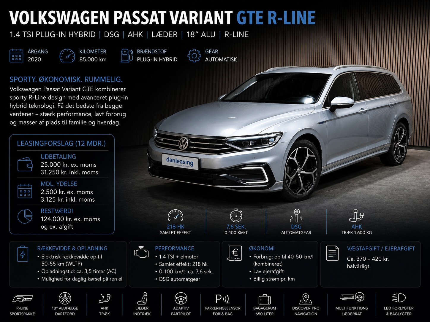 VW Passat Variant 1.4 TSI GTE R-LINE18AHKLeder