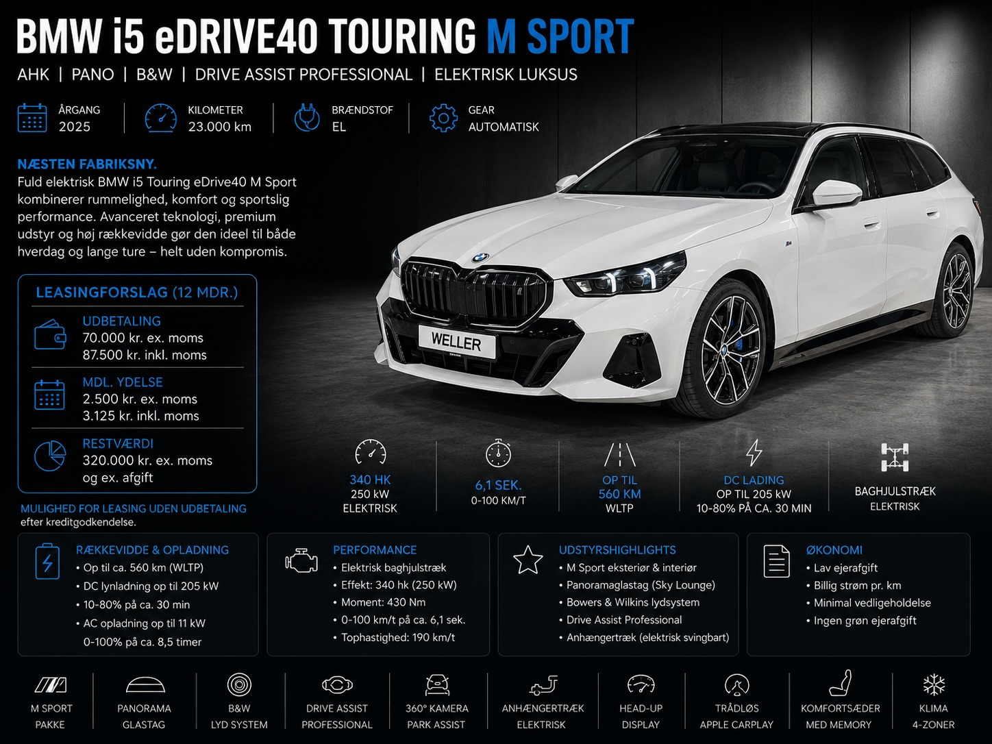 BMW i5 eDrive40 T M Sport,AHK,Pano,B&W,DAPro