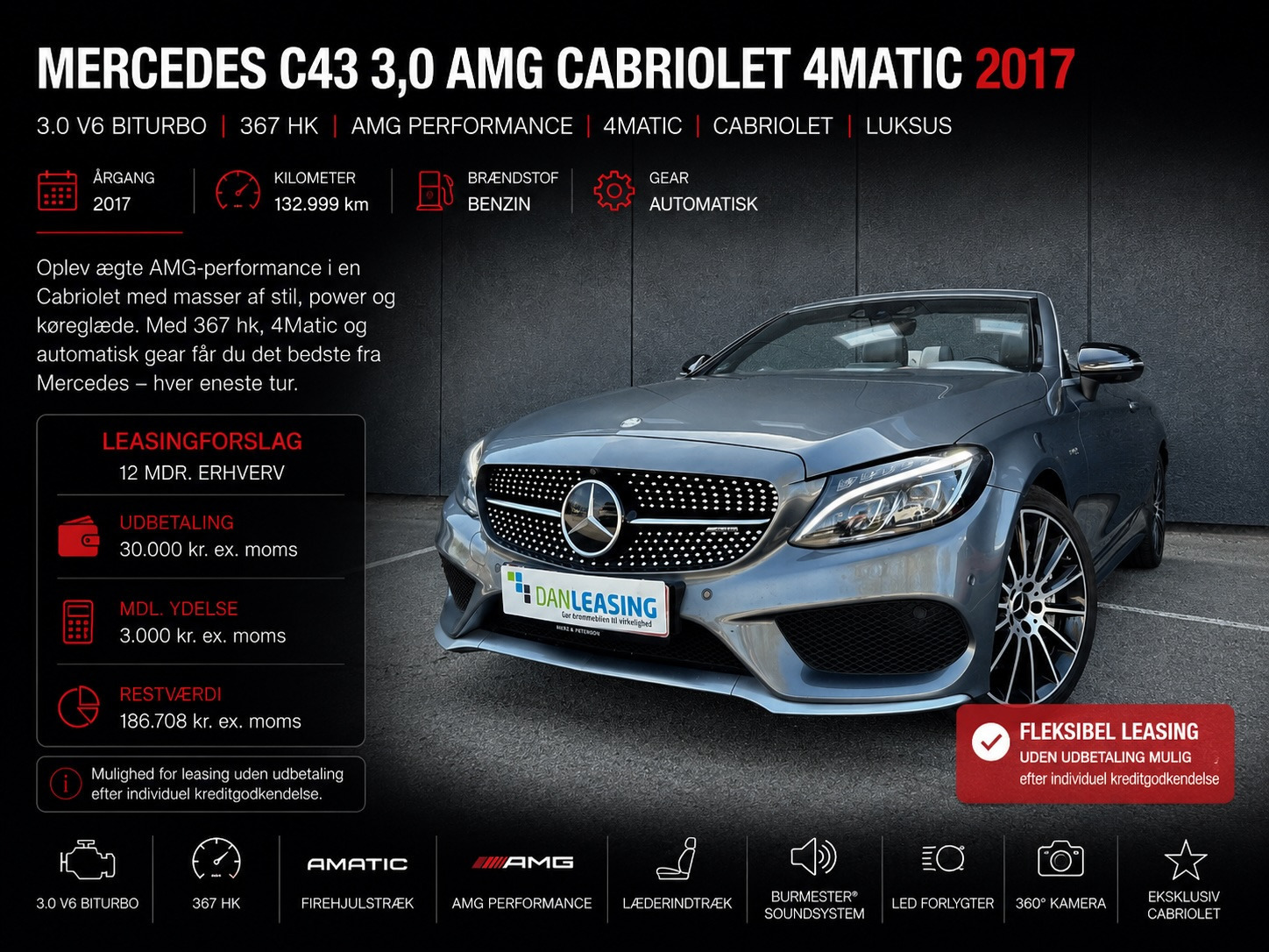 Mercedes C43 AMG Cabriolet aut. 4Matic