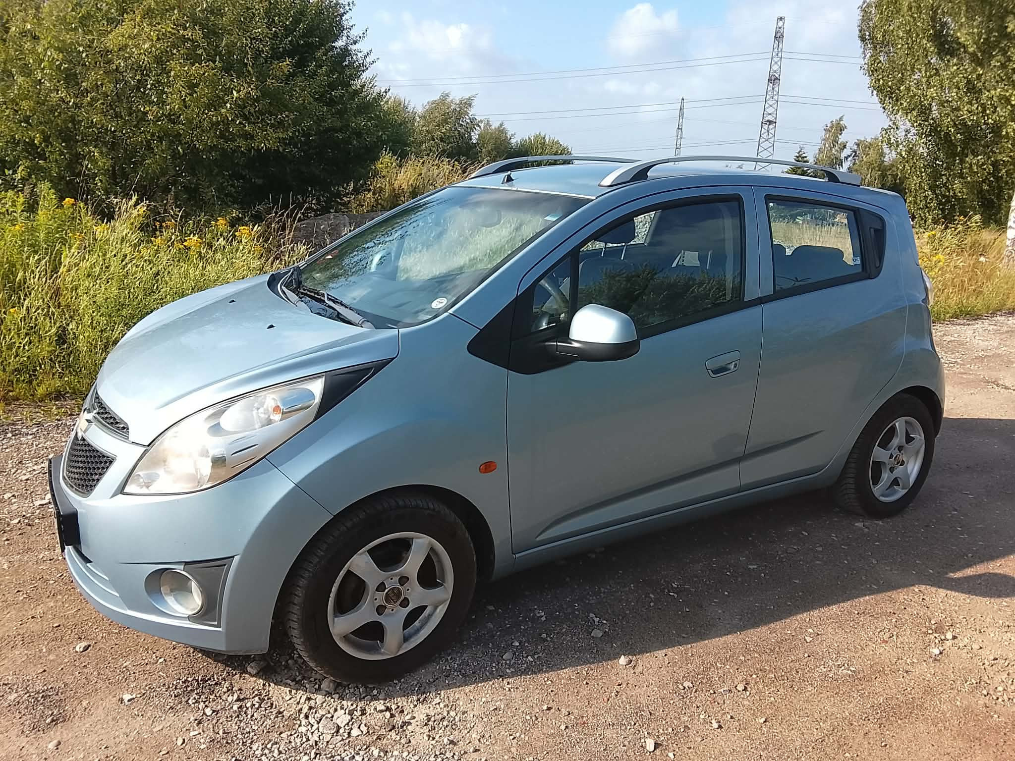 Blå Chevrolet Spark fra 2010