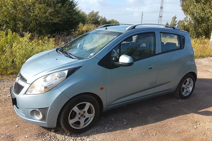 Blå Chevrolet Spark fra 2010