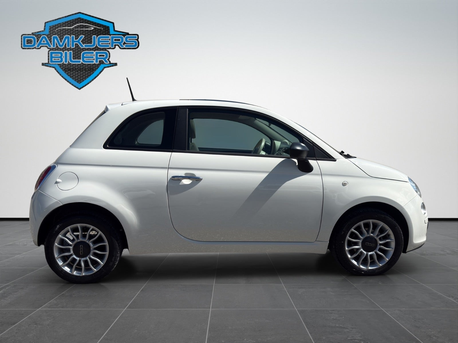 Grøn Fiat 500 fra 2013