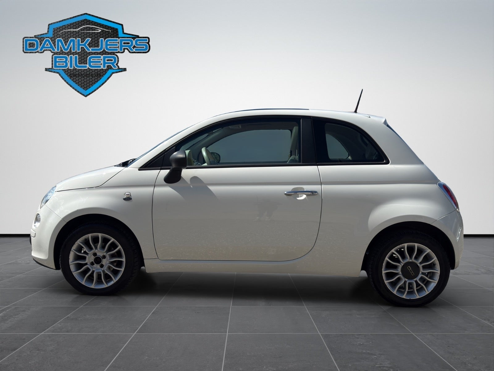 Grøn Fiat 500 fra 2013