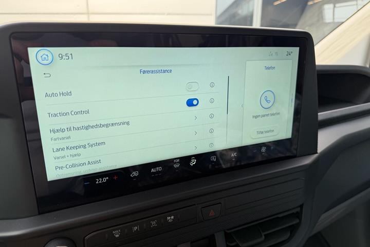 Hvid Ford E-Transit Custom 320 L1 fra 2026