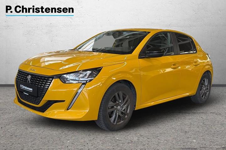 Gul Peugeot 208 fra 2022