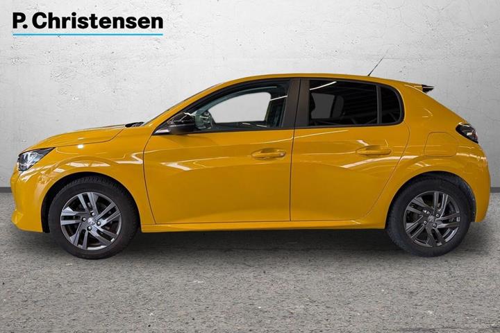 Gul Peugeot 208 fra 2022