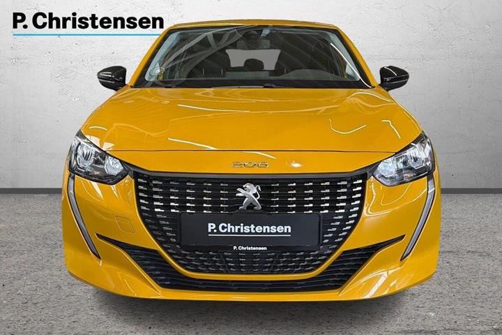 Gul Peugeot 208 fra 2022