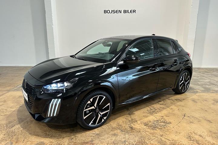 Sort Peugeot e-208 fra 2024