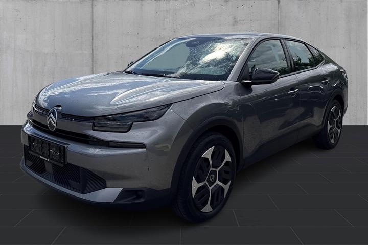 Grå Citroën ë-C4 fra 2025 set udefra