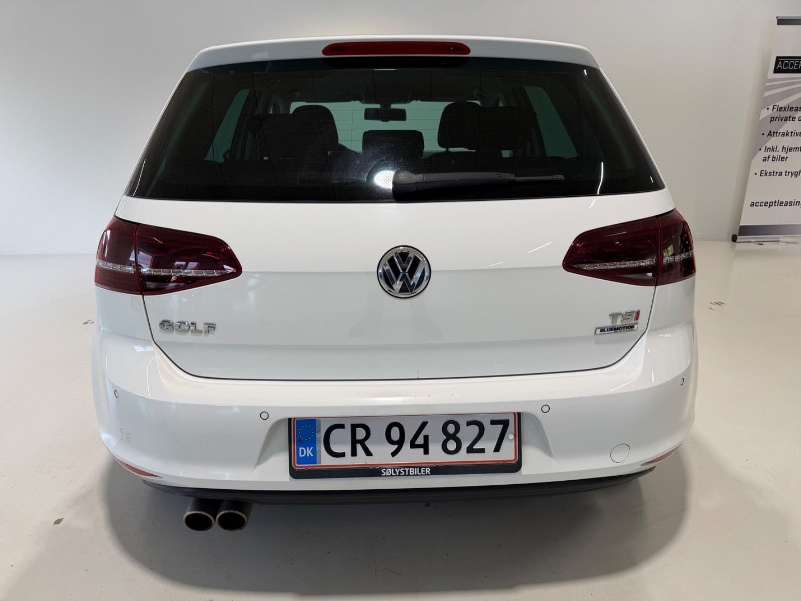 Hvid VW Golf VII fra 2015