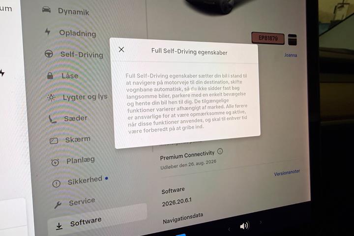 Sort Tesla Model 3 fra 2019