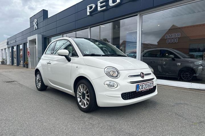 Hvid Fiat 500 fra 2018