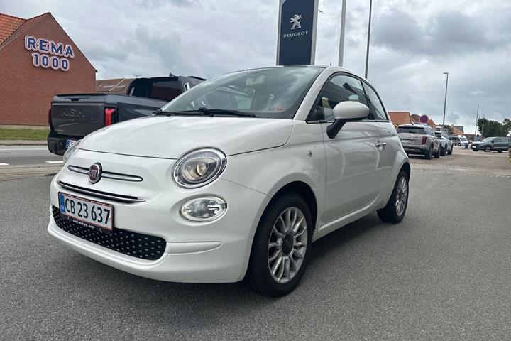 Hvid Fiat 500 fra 2018
