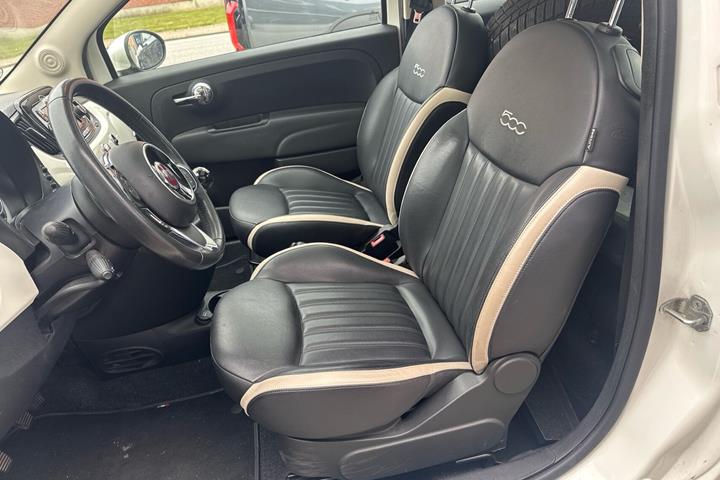 Hvid Fiat 500 fra 2018