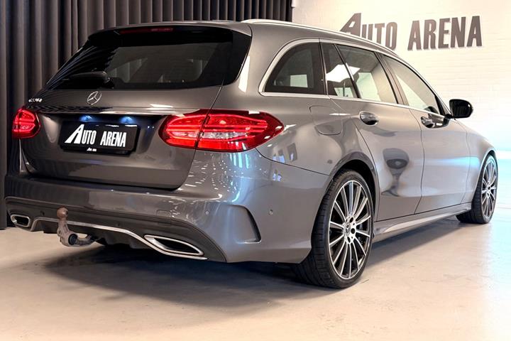 Grå Mercedes C220 d fra 2019