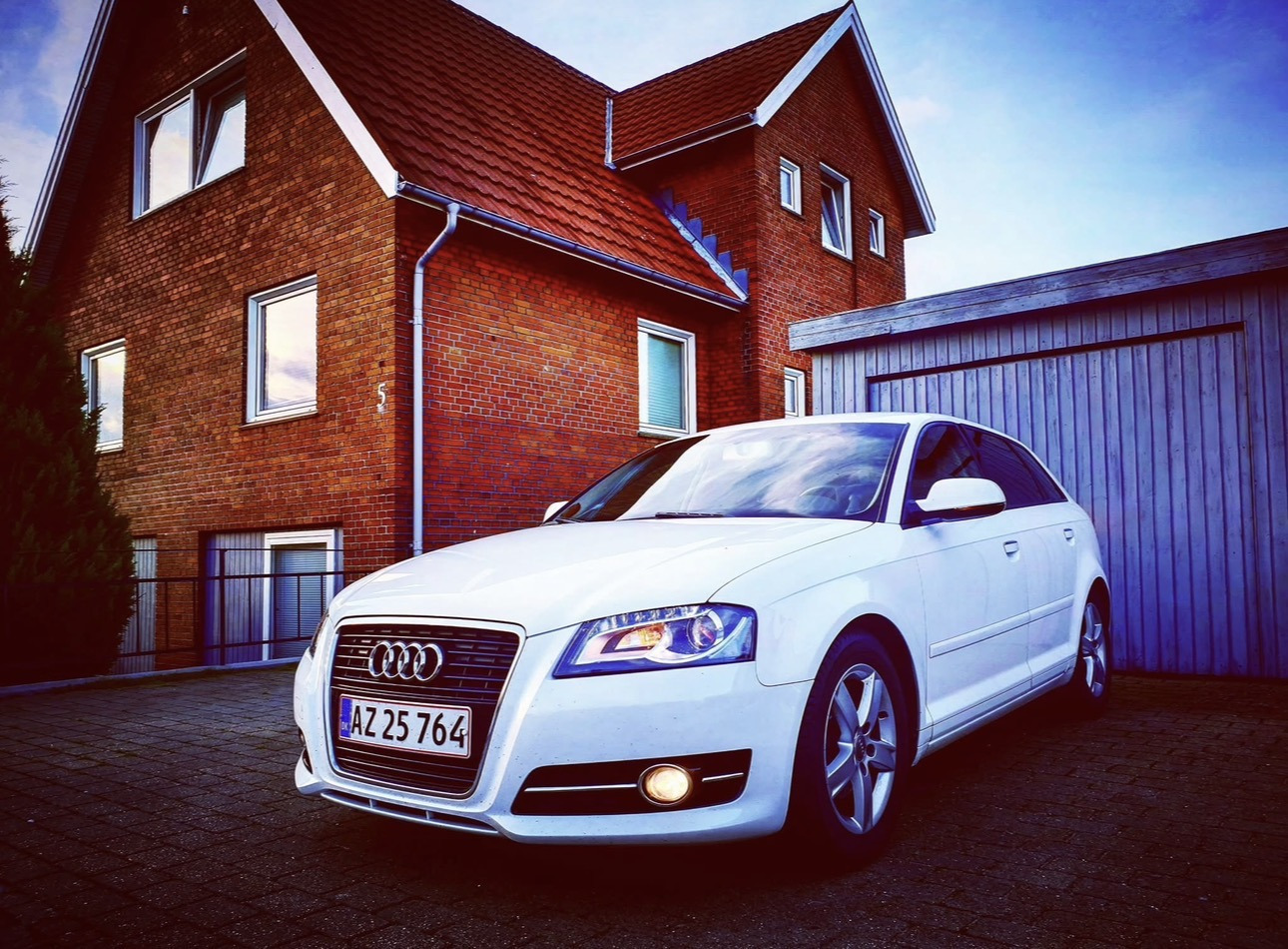 Hvid Audi A3 Sportback fra 2013
