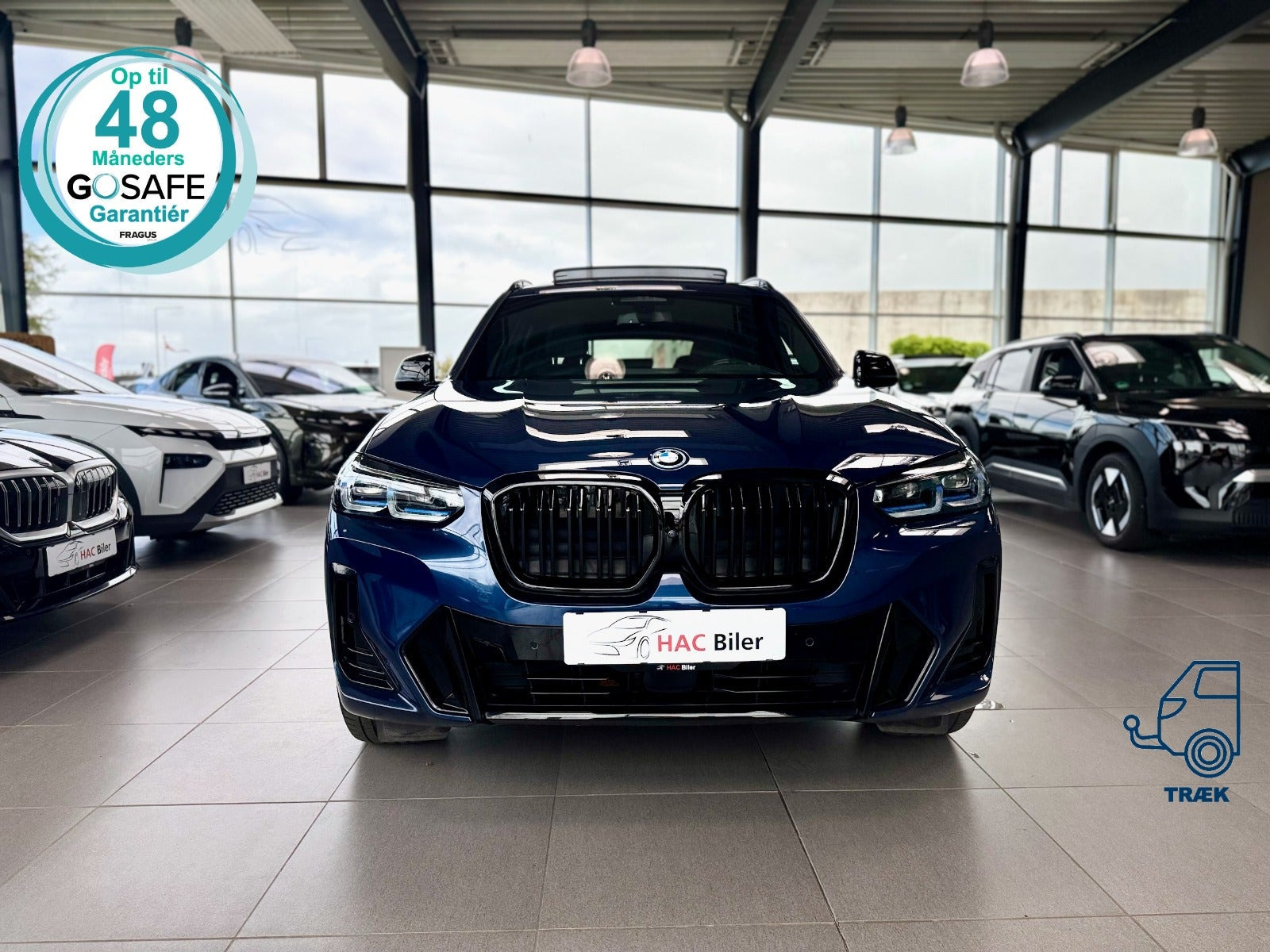 Blå BMW iX3 fra 2024