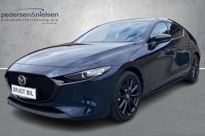 Blå Mazda 3 fra 2023