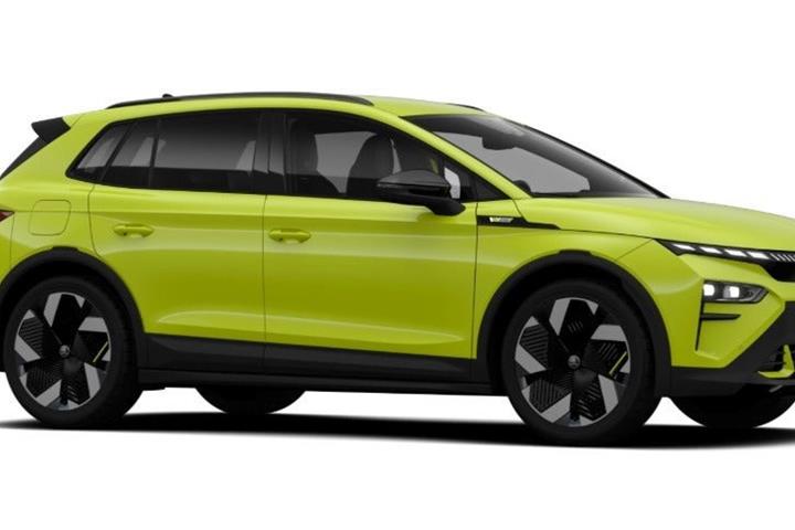 Gul Skoda Elroq fra 2026