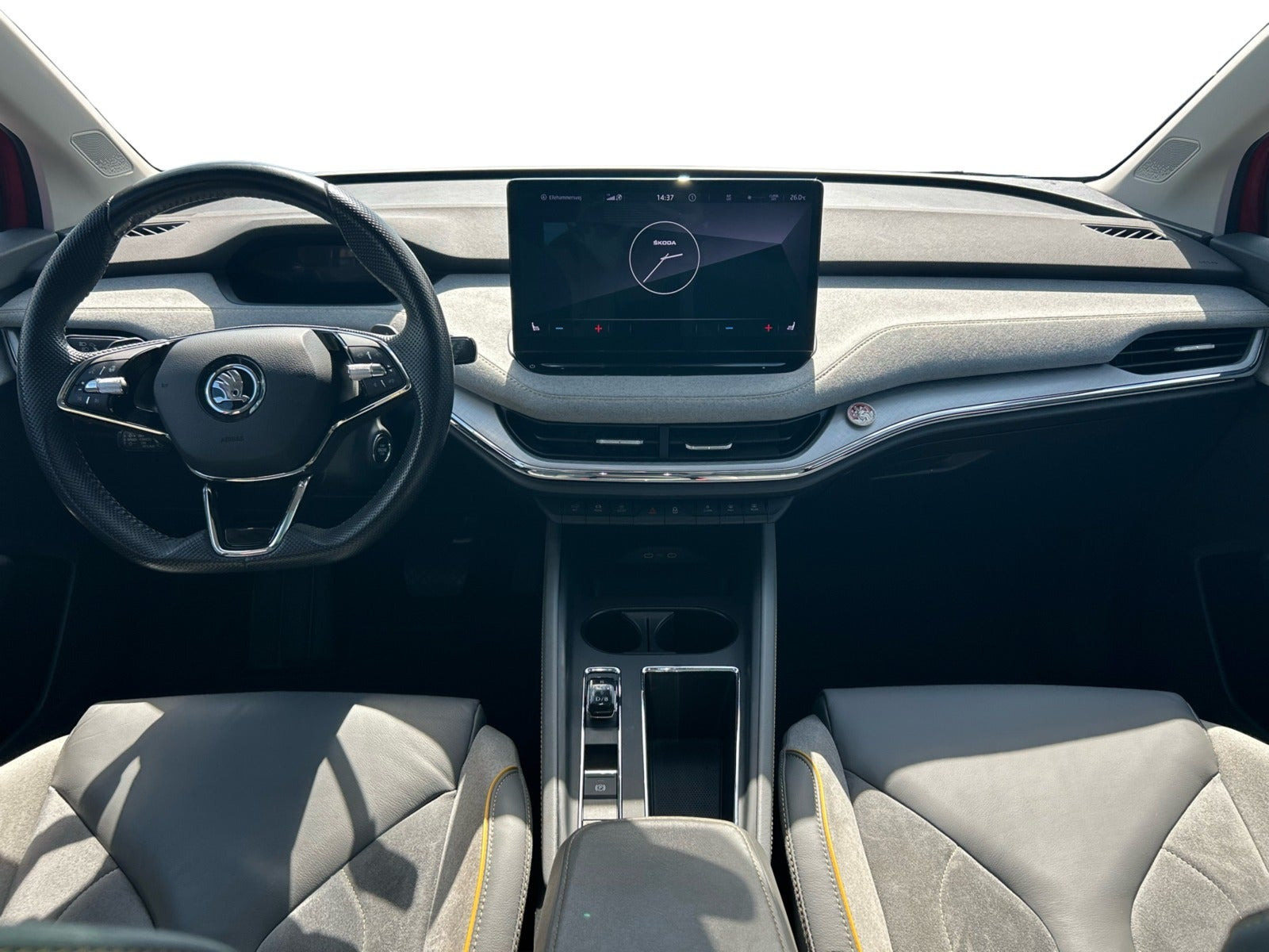 Rød Skoda Enyaq fra 2022
