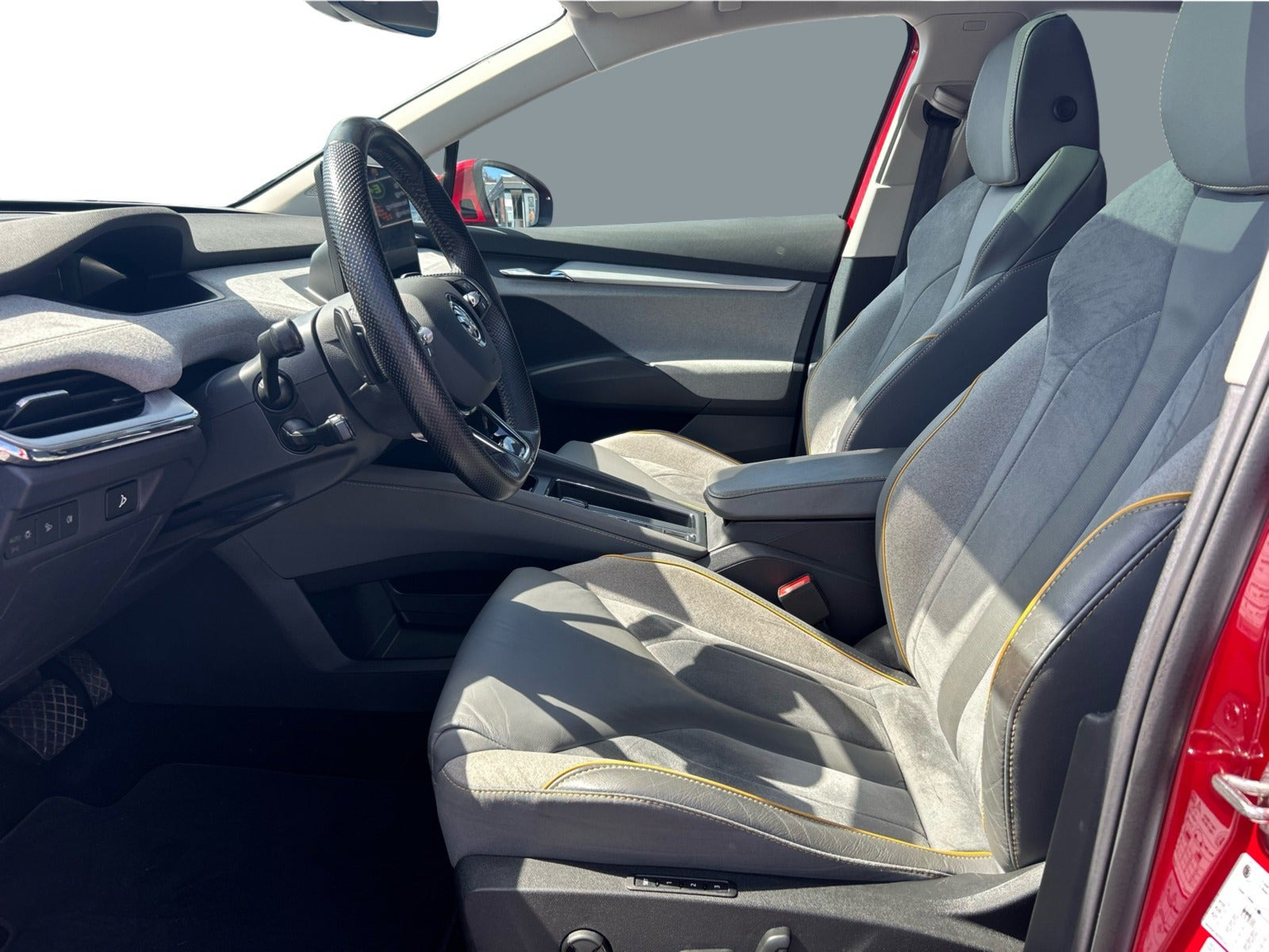 Rød Skoda Enyaq fra 2022