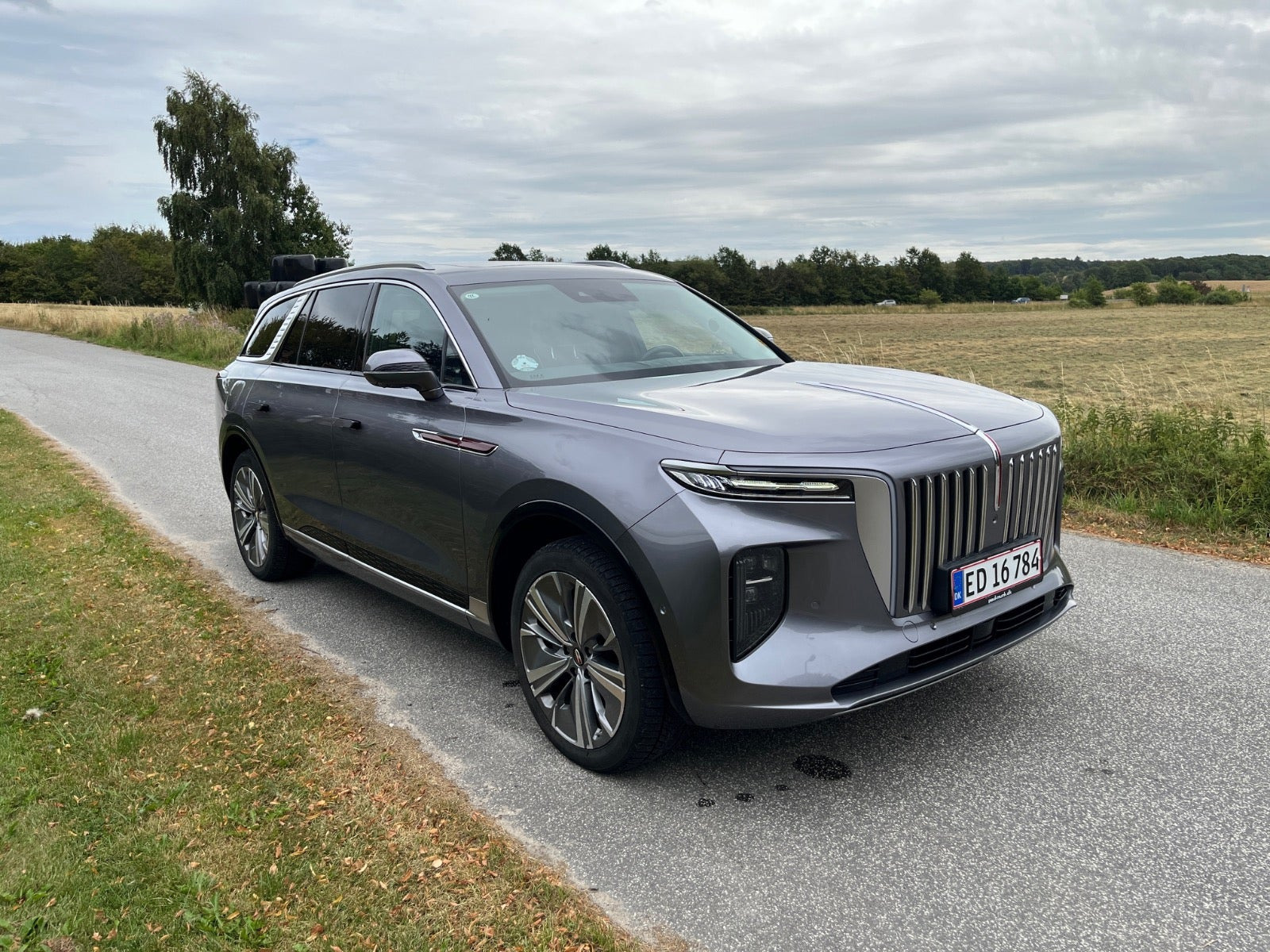 Sølv Hongqi E-HS9 fra 2024