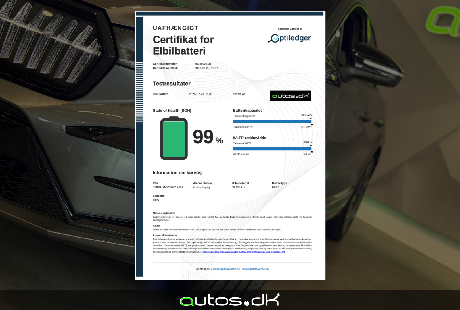 Grå Skoda Enyaq fra 2025