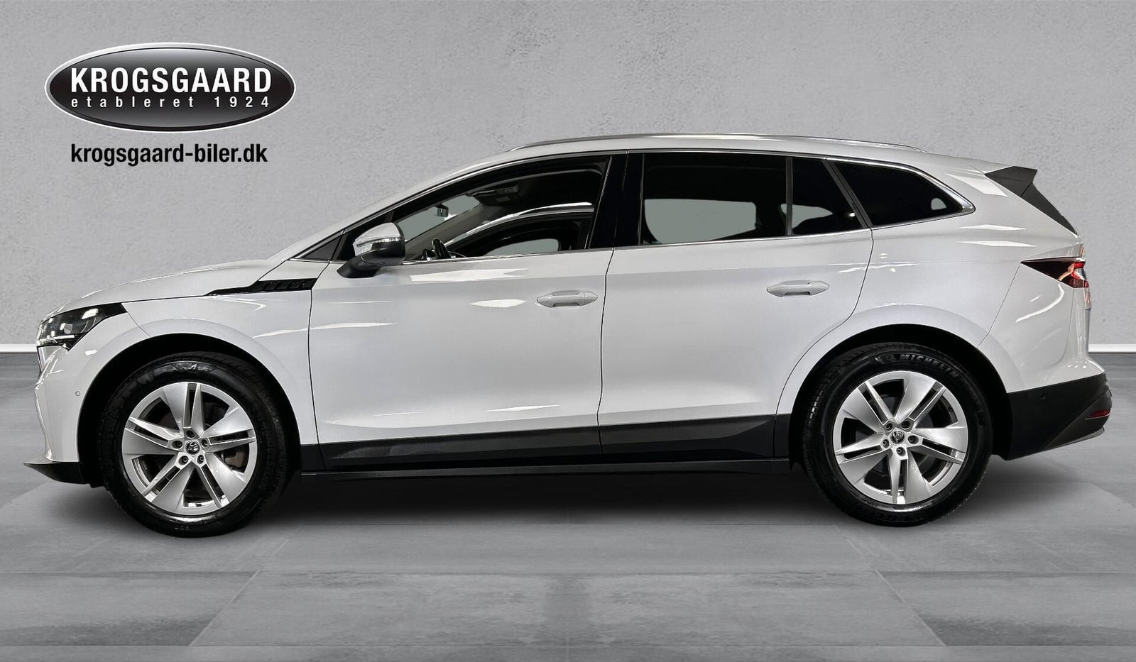 Hvid Skoda Enyaq fra 2022