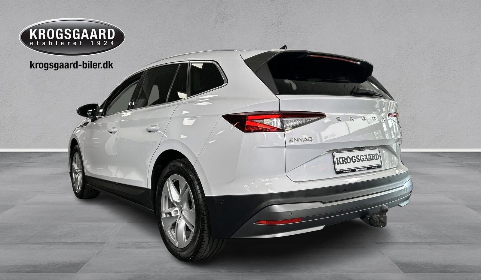 Hvid Skoda Enyaq fra 2022