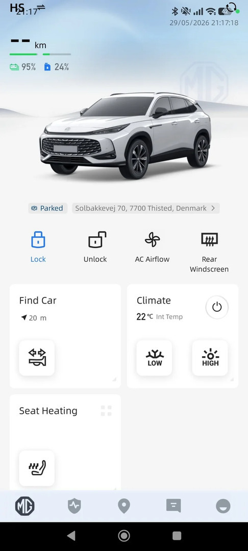 Grå MG HS fra 2025