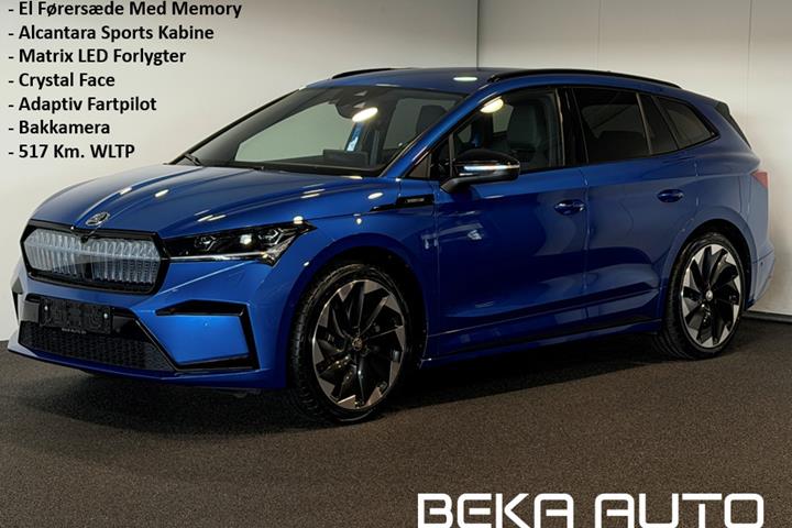Blå Skoda Enyaq fra 2022