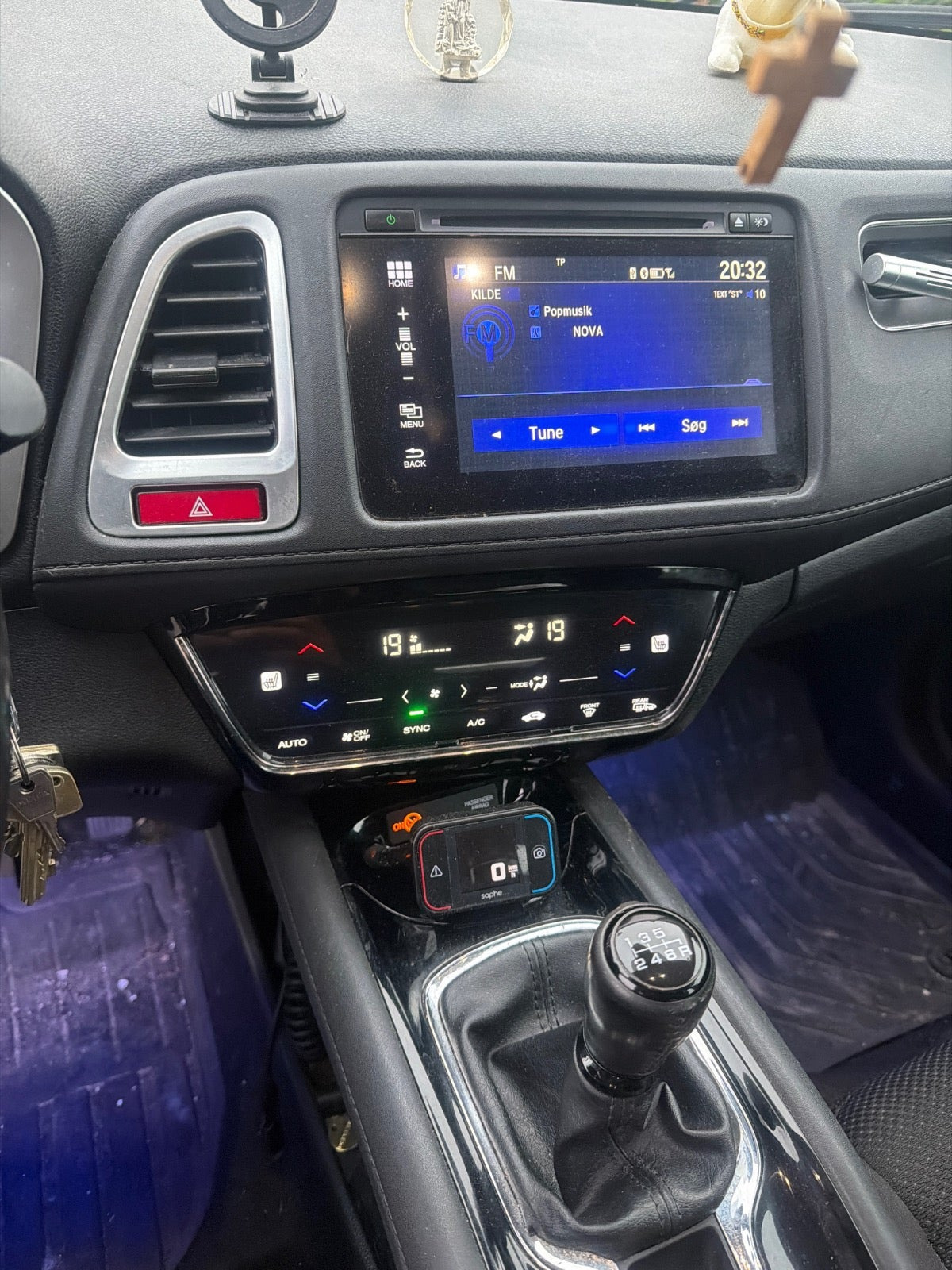 Sort Honda HR-V fra 2016 set indefra