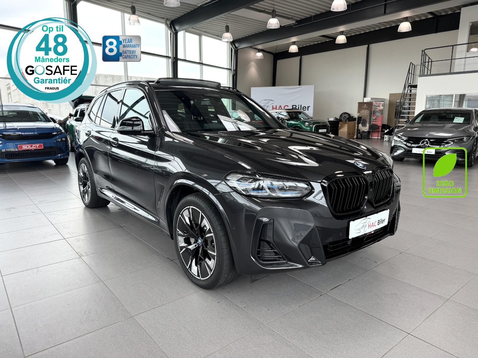 Grå BMW iX3 fra 2023