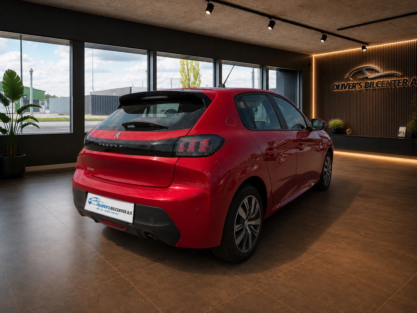 Rød Peugeot 208 fra 2020