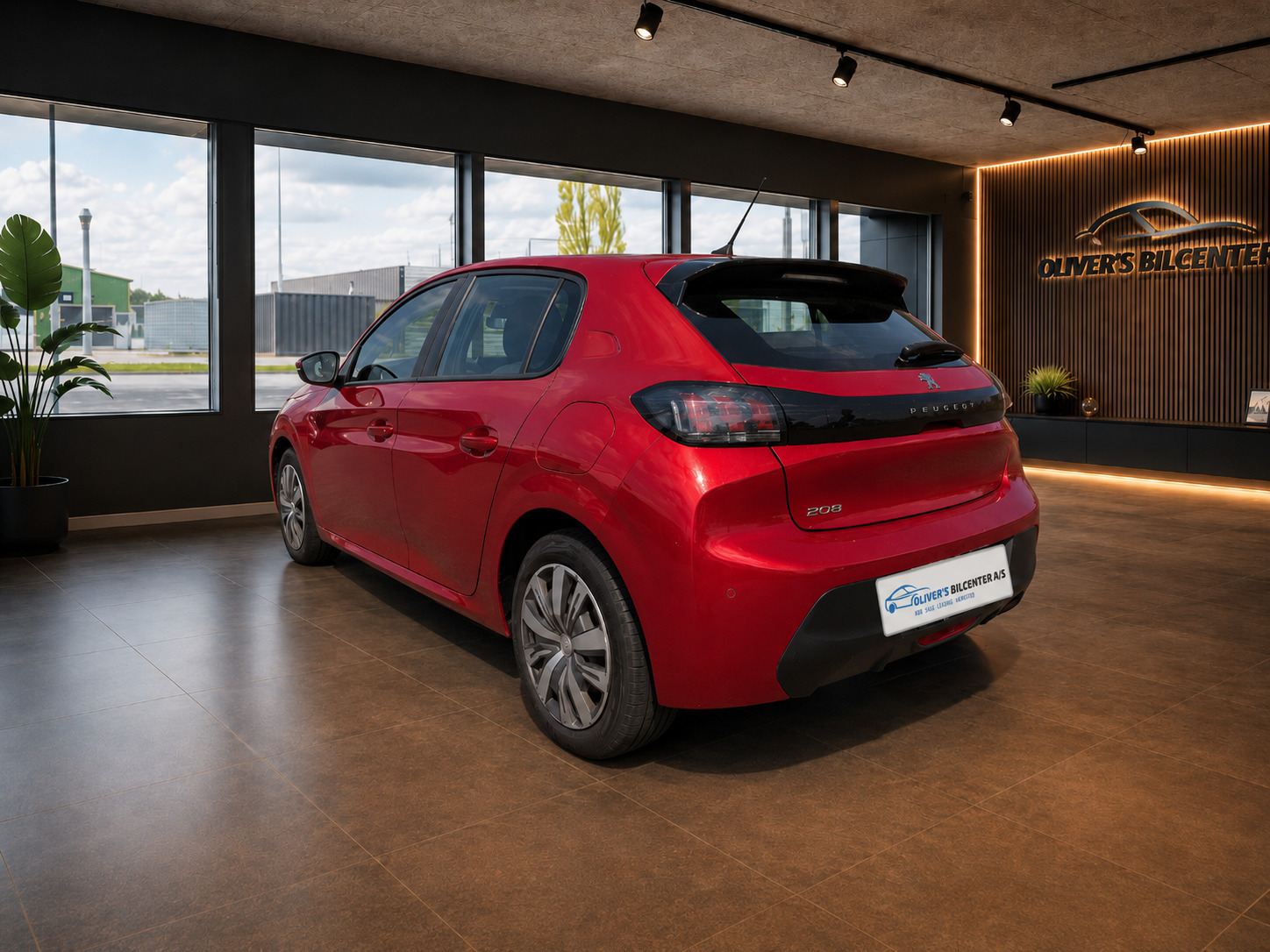 Rød Peugeot 208 fra 2020