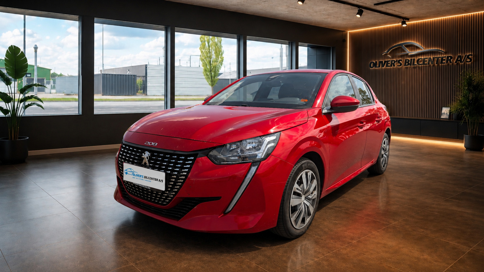 Rød Peugeot 208 fra 2020