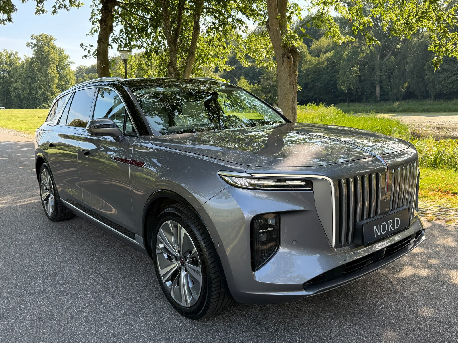Grå Hongqi E-HS9 fra 2024