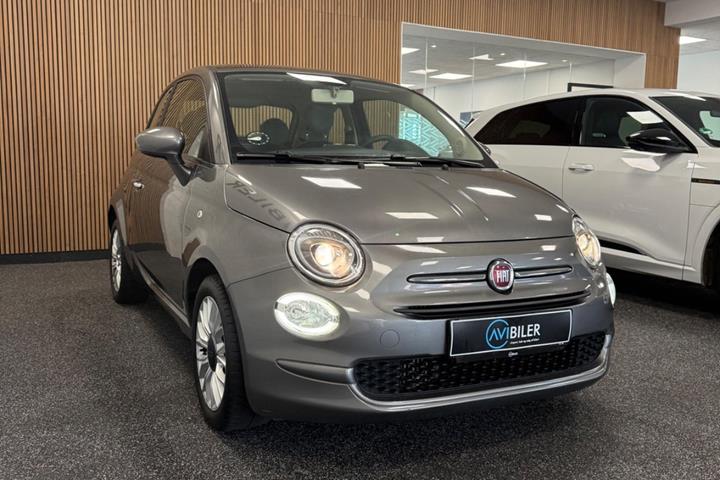Grå Fiat 500 fra 2017