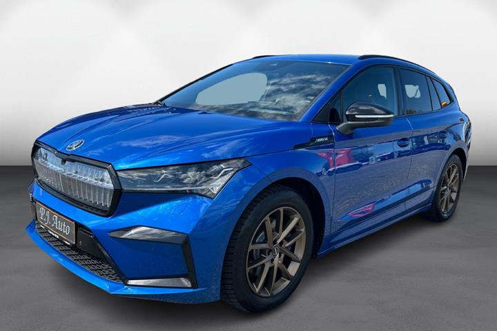 Blå Skoda Enyaq fra 2023