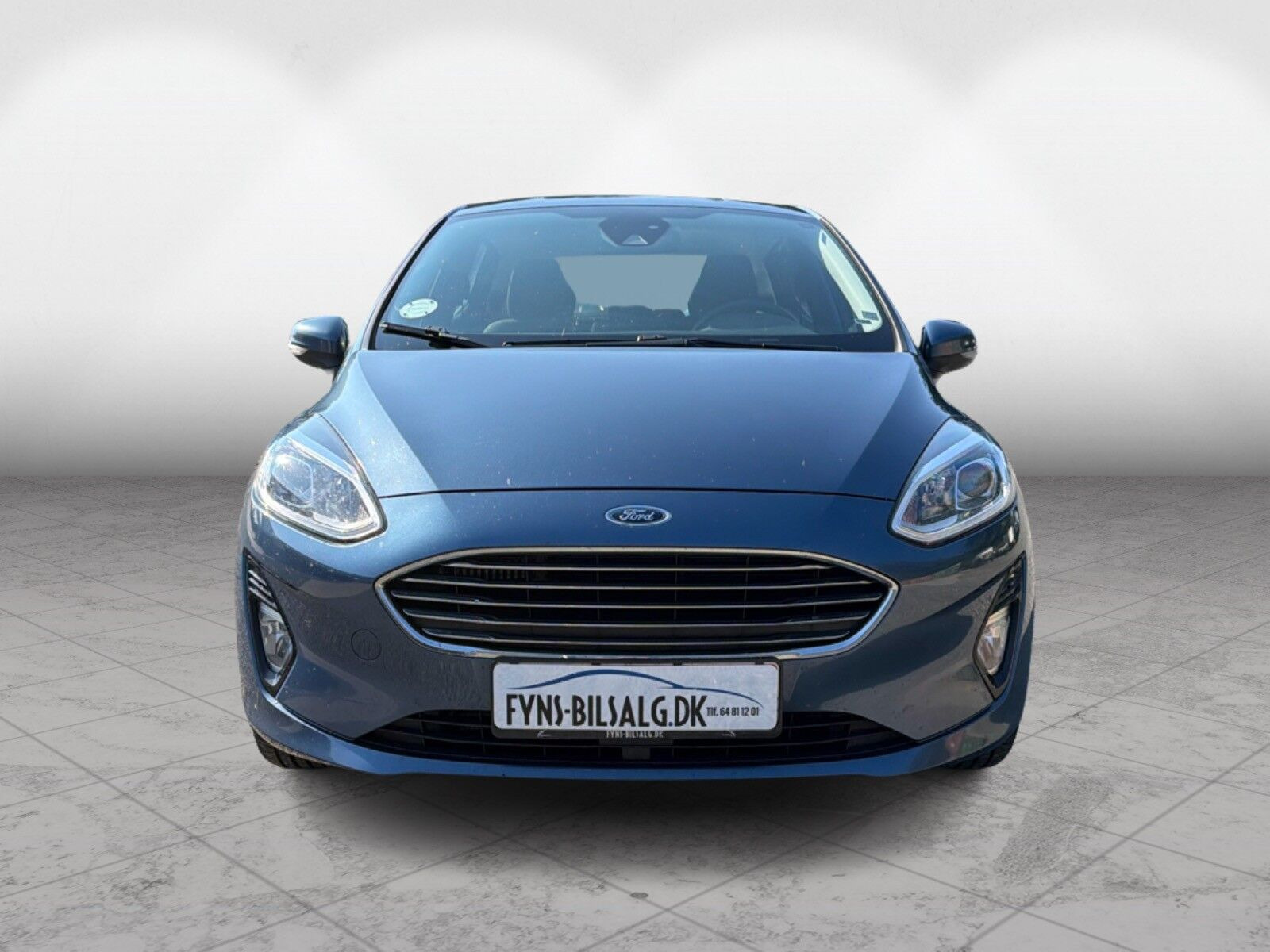 Blå Ford Fiesta fra 2019