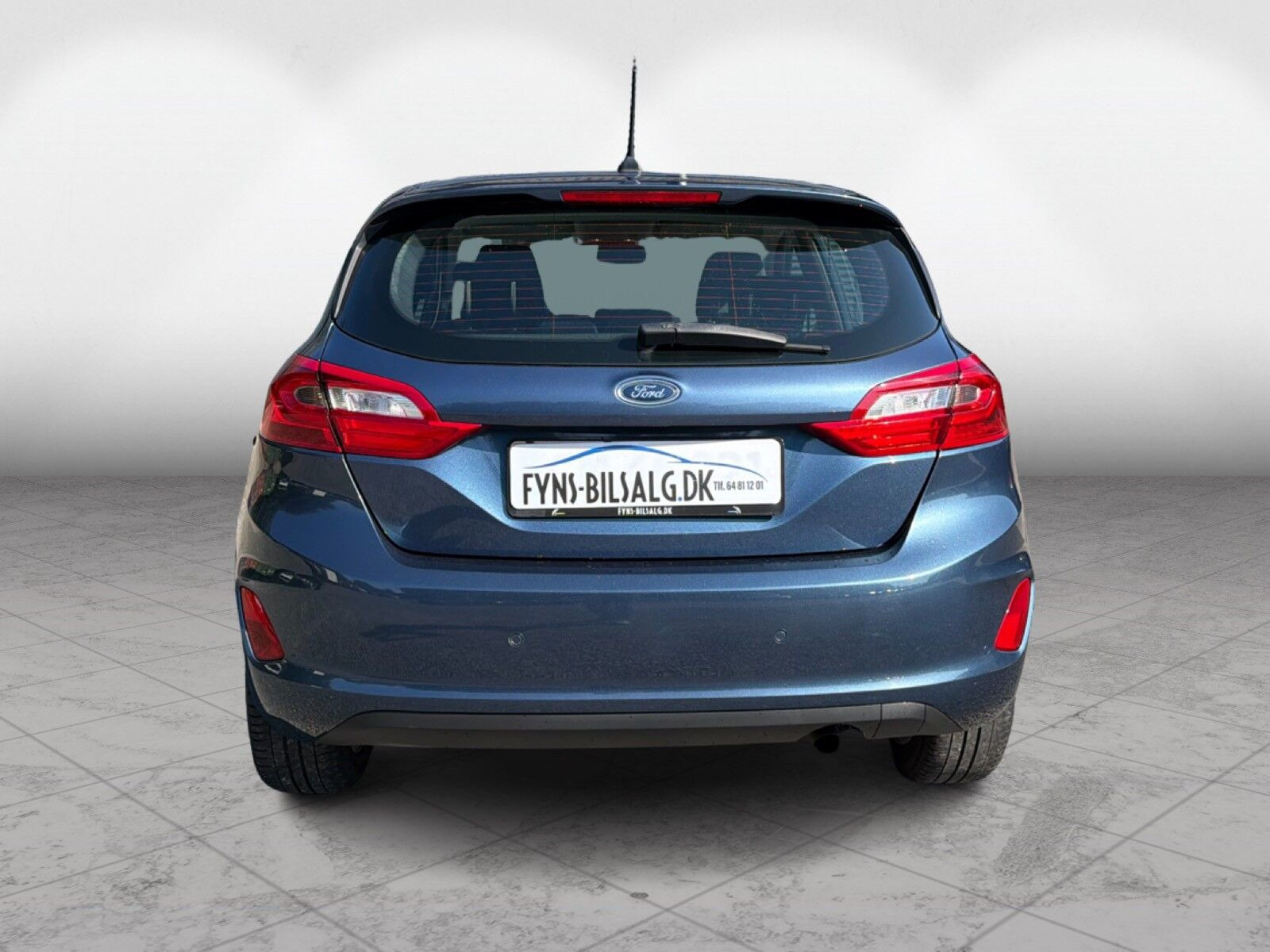 Blå Ford Fiesta fra 2019