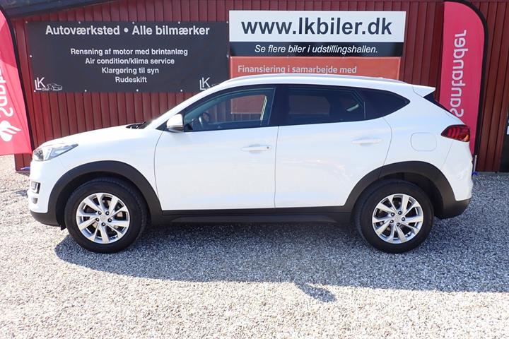 Hvid Hyundai Tucson fra 2019