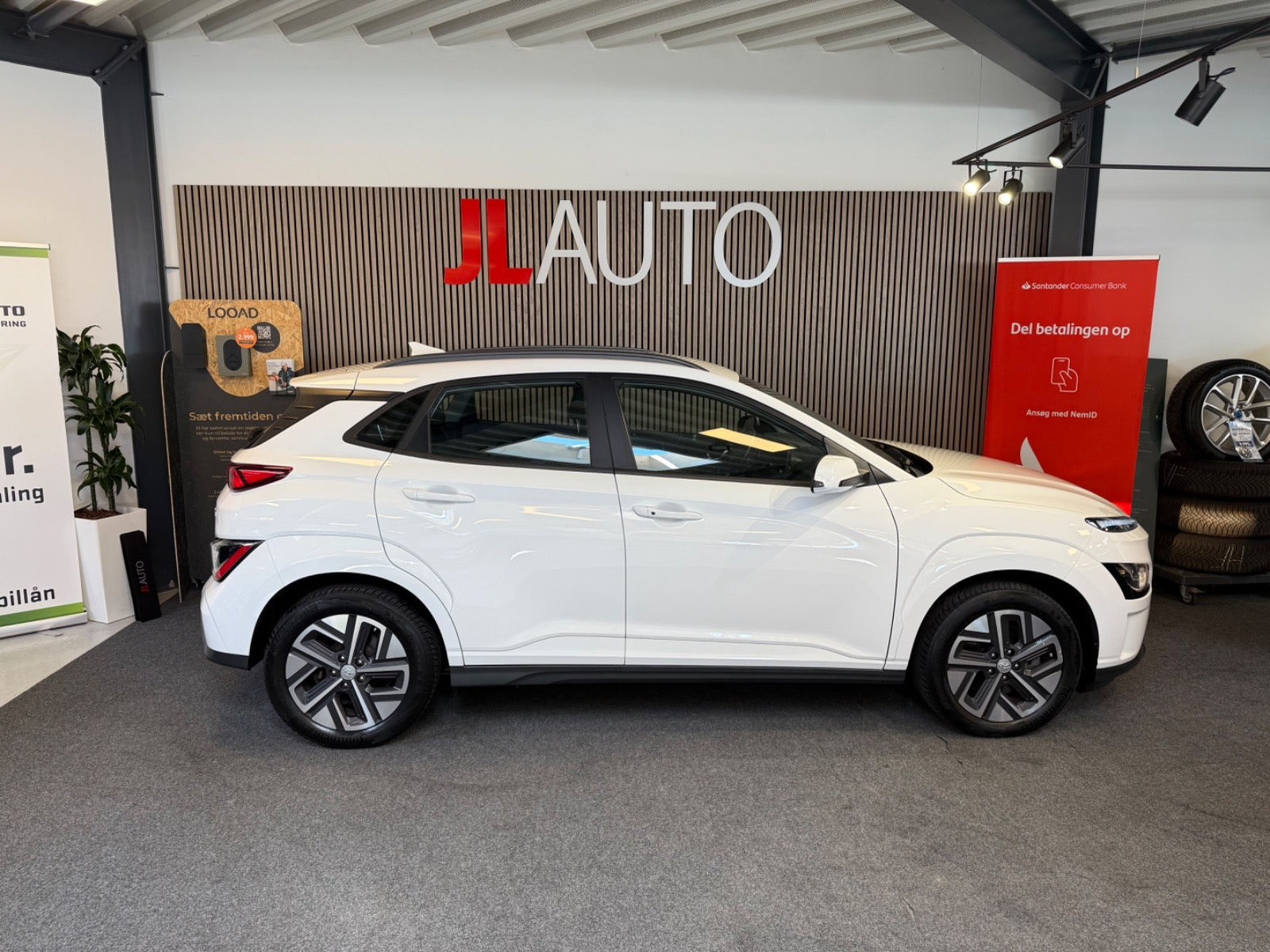 Hvid Hyundai Kona fra 2021
