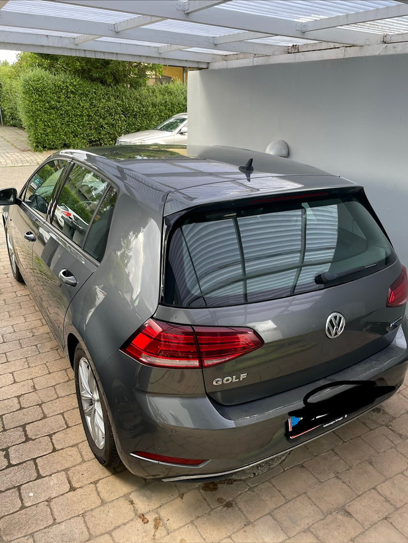 Grå VW Golf VII fra 2019