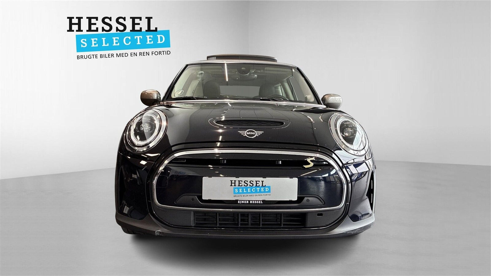 Blå Mini Cooper SE fra 2023